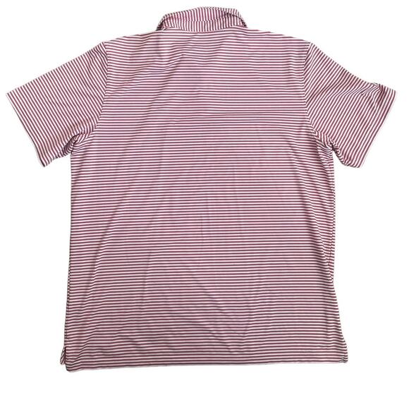 Vineyard Vines Men Performance Polo Shirt Size XL MLB Cardinals Red White Stripe - Picture 5 of 6